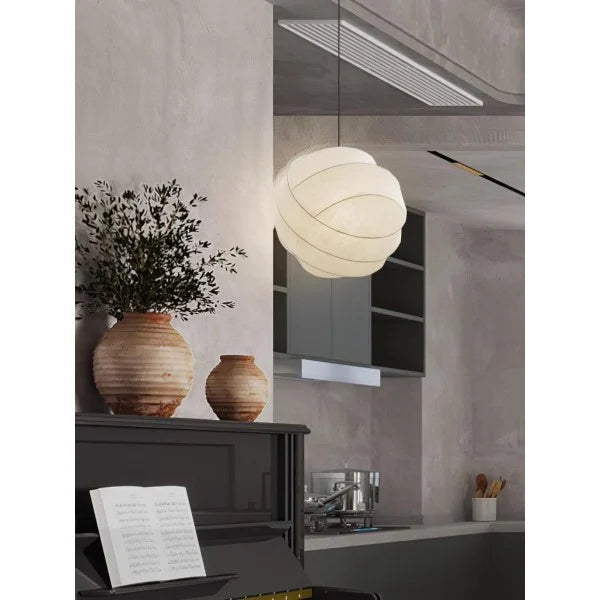 Wabi-Sabi Fiber Cocoon Pendant Lamp M400