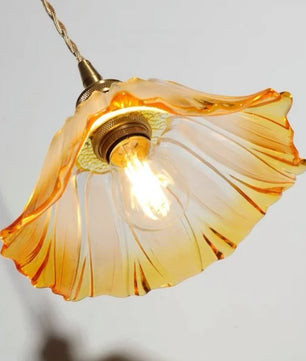 Tiffany Lotus Glass Pendant Light for Living Room S08