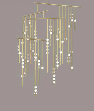 Luminous Cascade Chandelier