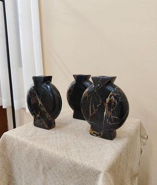 Marquina Columnar Stone Vessel