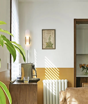 Geometric Harmony Alabaster Plug In Wall Lamp