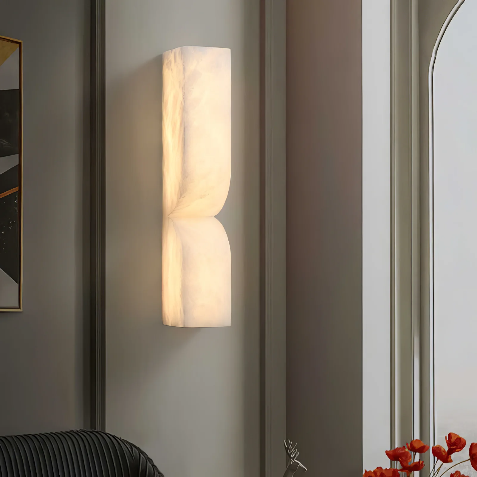 Up Down alabster Wall Sconce
