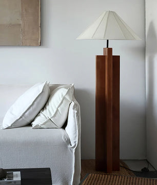 Meridian Crossbase Wood Floor Lamp