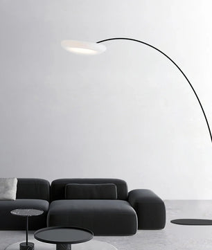 Mr Magoo Floor Lamp – Modern Minimalist Tall Standing Lamp for Living Room, Black & White