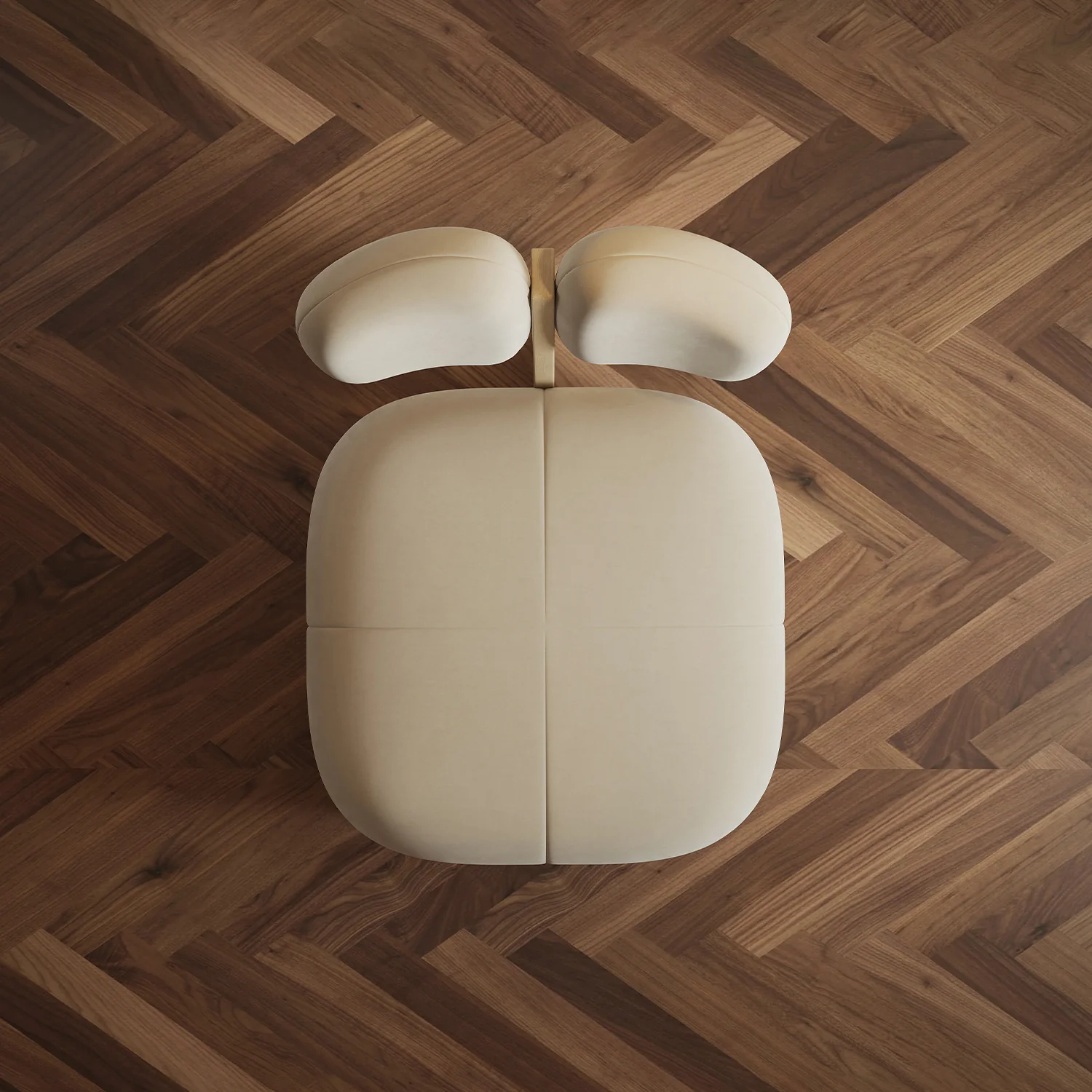 Minimalist Wabi-sabi Cream Sofa Chair