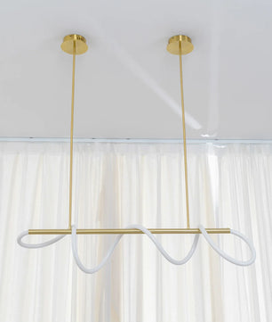 Serpentine Glow Gold Chandelier