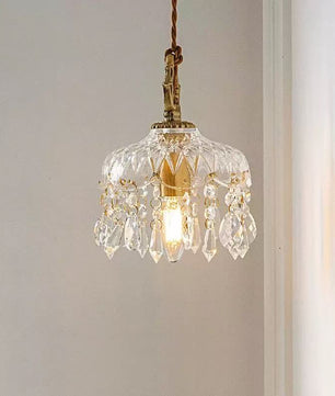 French crystal pendant lamp
