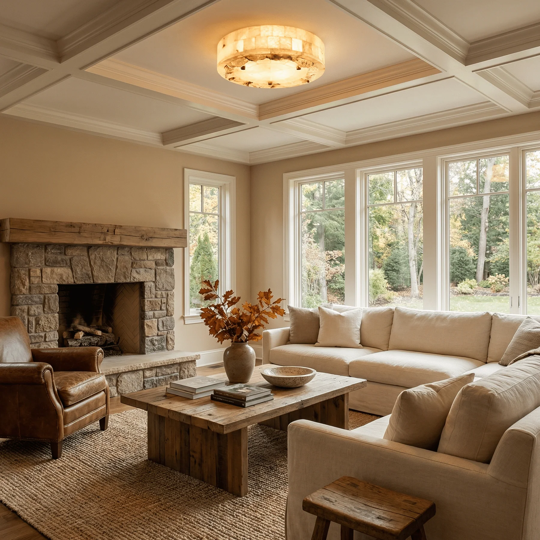 Sorian Alabaster Ceiling Light