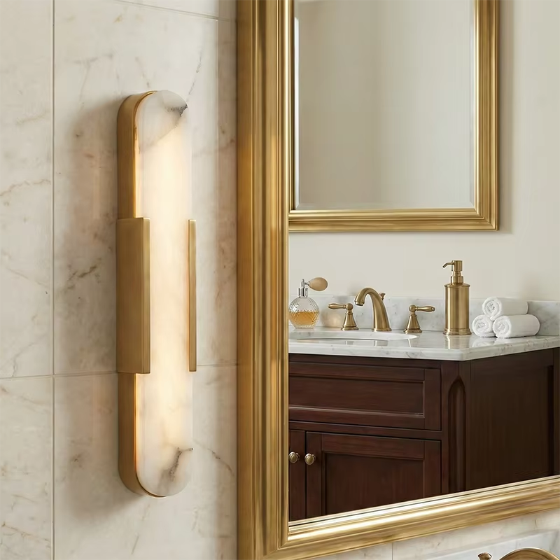 Stelo Alabaster Elongated Wall Sconce