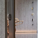 Black Slender Alabaster Wall Lamp