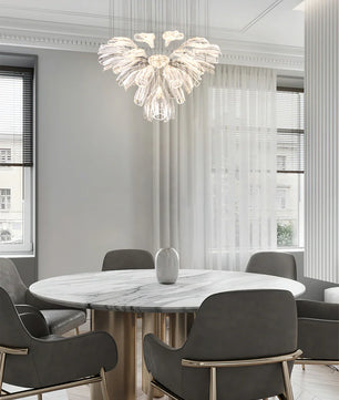 Glass Lotus Chandelier