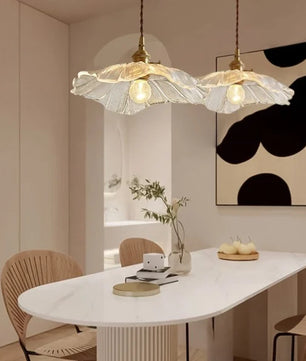 Tiffany Lotus Glass Pendant Light for Living Room S08