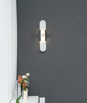 Geometric Harmony Alabaster Wall Lamp