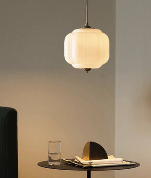 Eloise Vintage Milk Glass Pendant Light