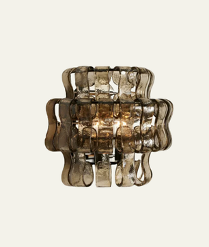Onda Smoked Glass Wall Sconce