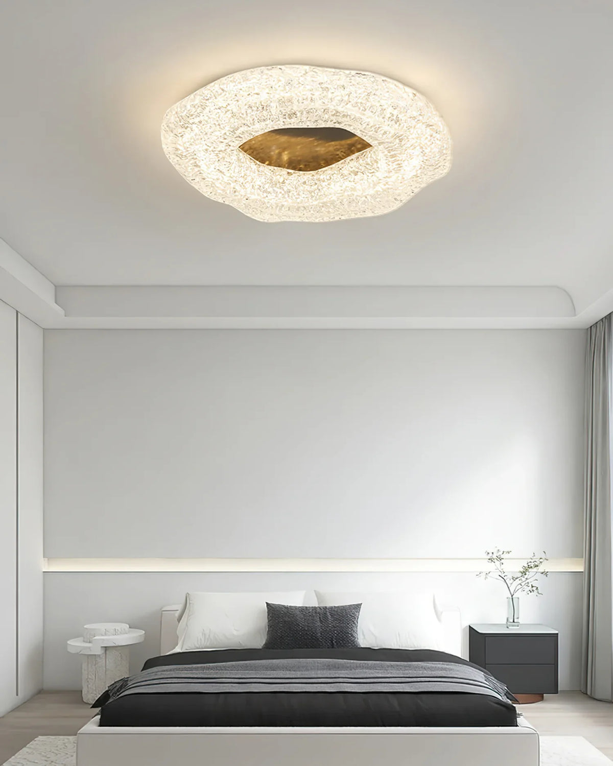 Glacial Pattern Resin Ceiling Light