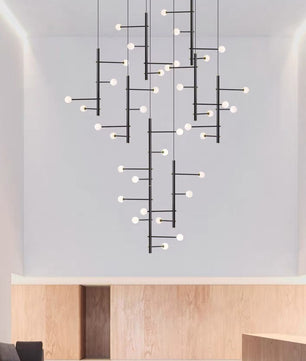 Orbit Cascade Multi-Globe Chandelier