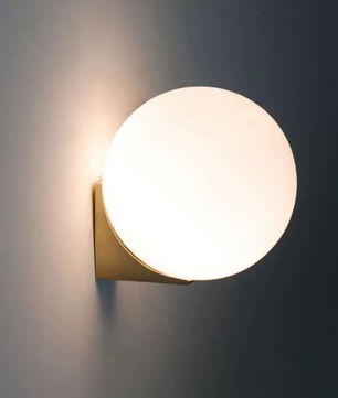 Minimalist Geometric Glass Globe Wall Lamp