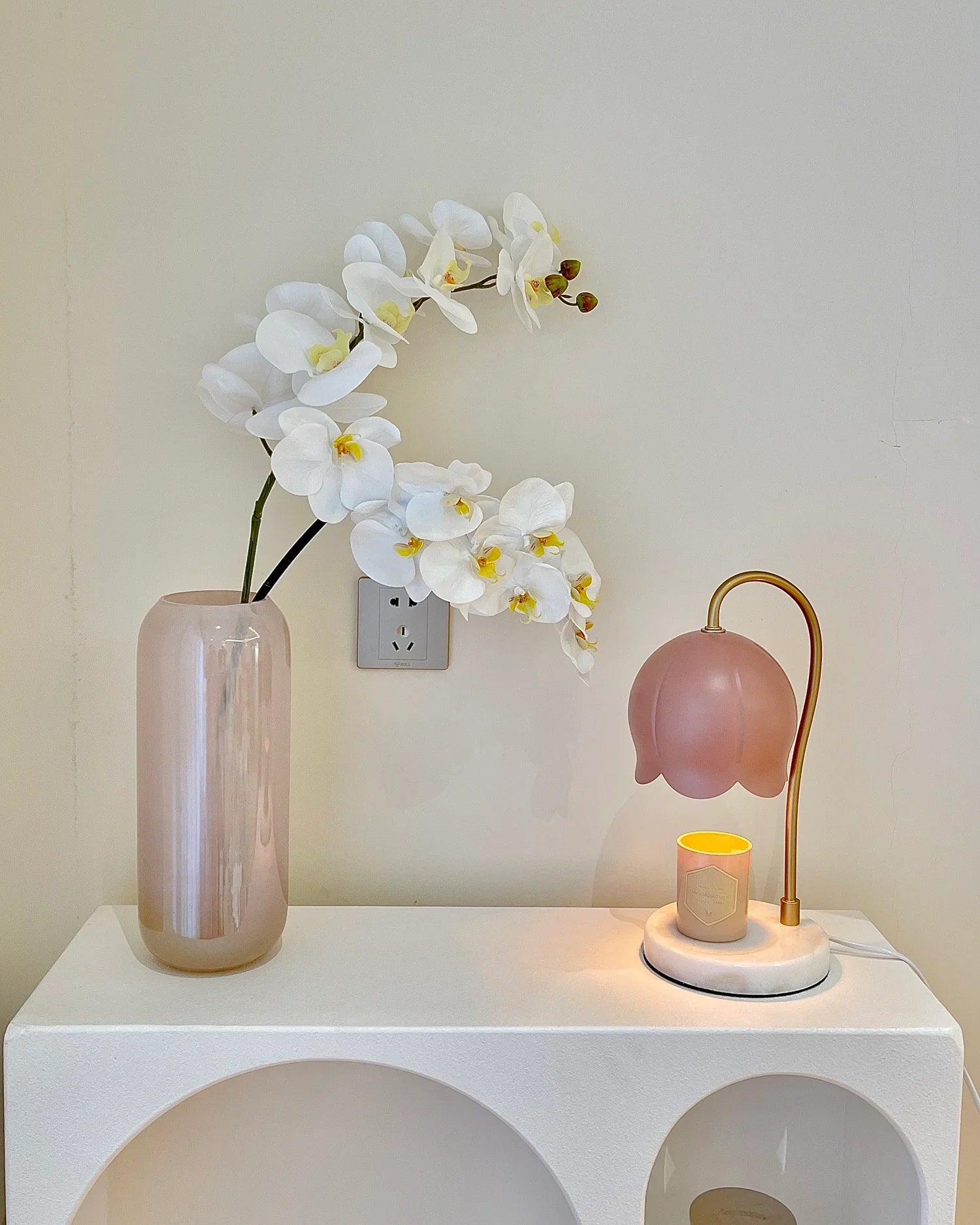 Flower Candle Warmer Lamp
