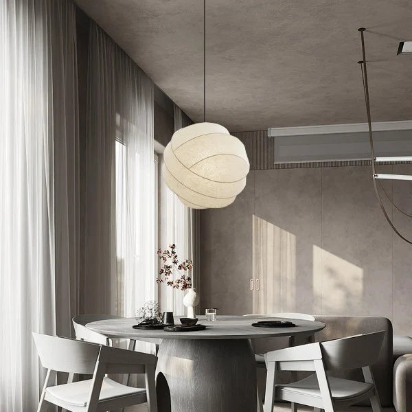 Wabi-Sabi Fiber Cocoon Pendant Lamp M400