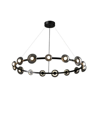 Brass Bar Glass Chandelier
