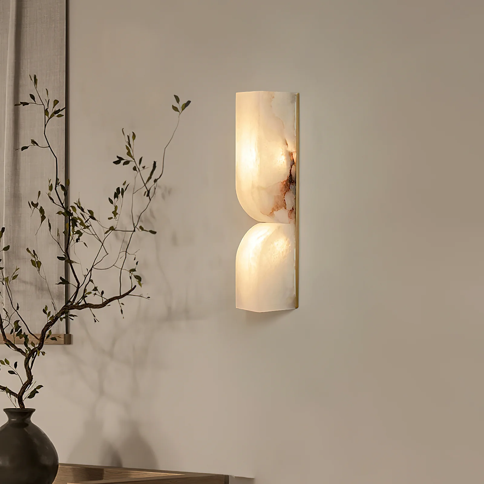 Up Down alabster Wall Sconce