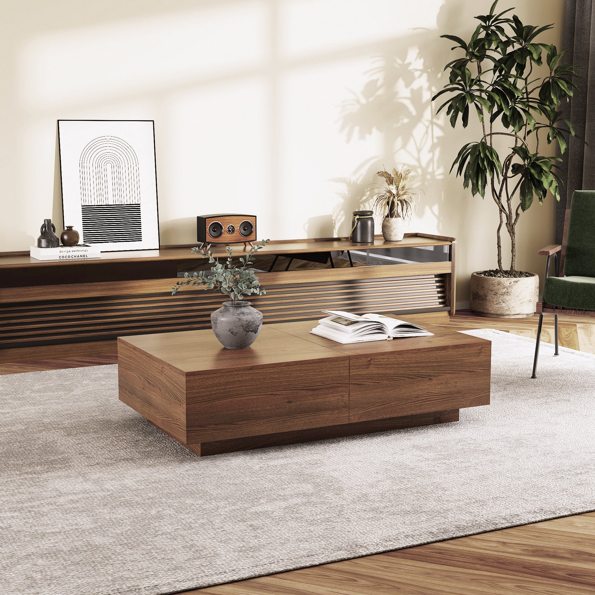 Minimalist Sliding Coffee Table