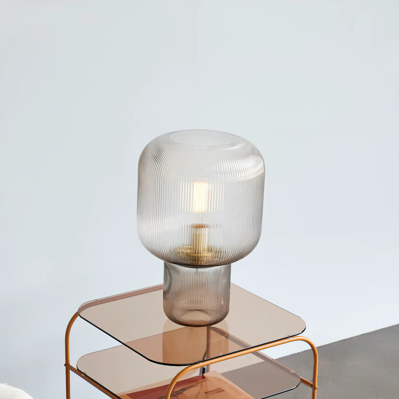 Oval Glass Table Lamp