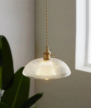 Vintage Copper Bowl Glass Pendant Light S121