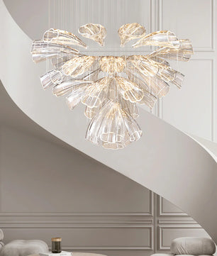 Glass Lotus Chandelier