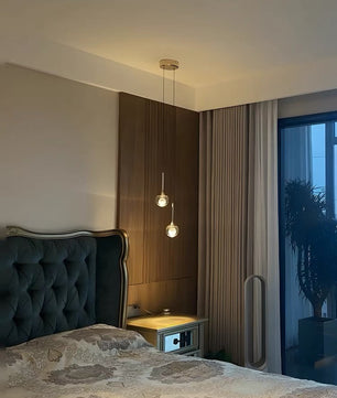 Moon Clear Glass Ball Pendant Light