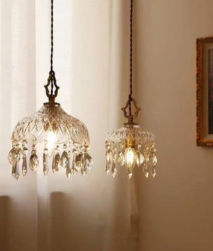 French crystal pendant lamp