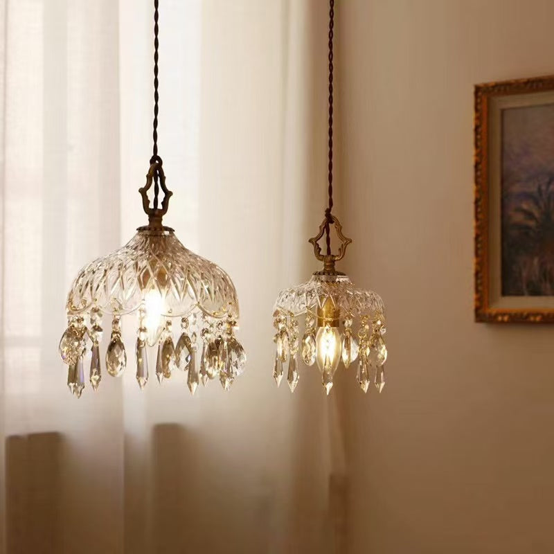 French crystal pendant lamp