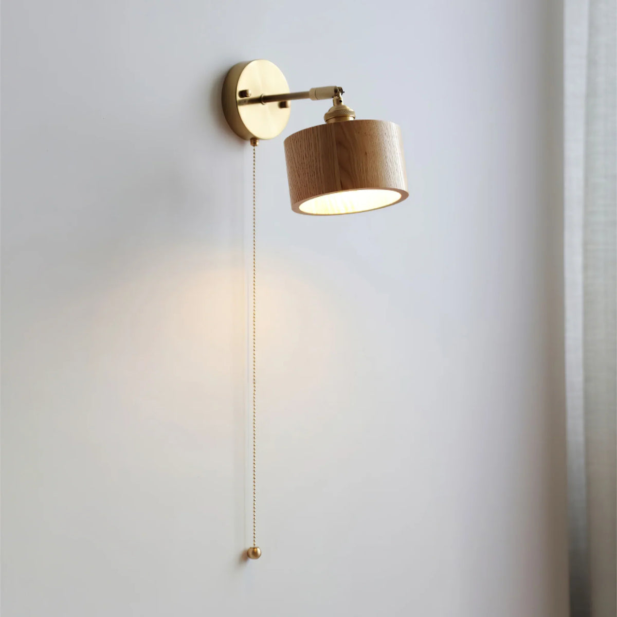 Rotatable Wooden Wall Lamp