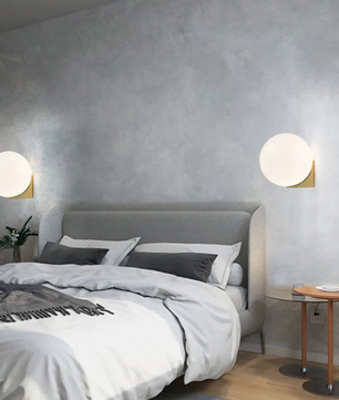 Minimalist Geometric Glass Globe Wall Lamp