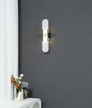 Geometric Harmony Alabaster Wall Lamp
