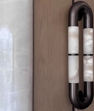 Volterra Dual-Crescent Alabaster Sconce