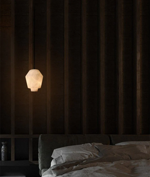 Volterra Alabaster Cylindrical Suspension