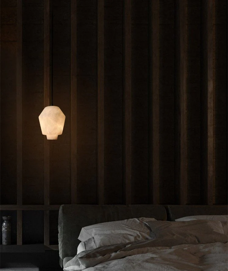 Volterra Alabaster Cylindrical Suspension