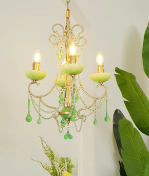 Murano Green Drops Chandelier