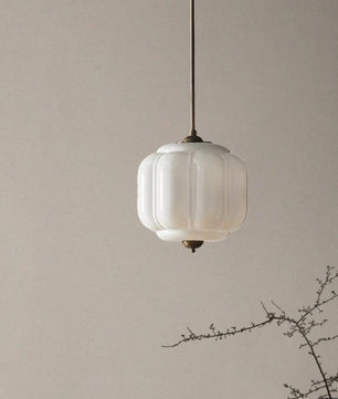 Eloise Vintage Milk Glass Pendant Light