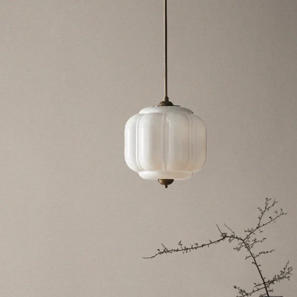 Eloise Vintage Milk Glass Pendant Light
