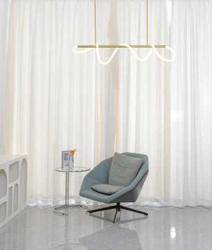 Serpentine Glow Gold Chandelier