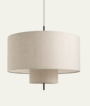 Lino Tiered Linen Drum Pendant