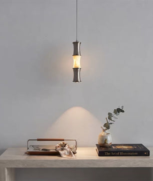 Tallo Alabaster Bamboo Pendant Light