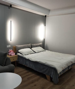 Kitchen Bedside LED Linear Black Pendant Light Fixture