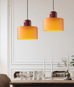 Nordic Morandi Cylinder Glass Pendant Light S66