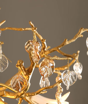 Fiori Chandelier – Modern Brass Floral Ceiling Light for Dining Room & Living Room