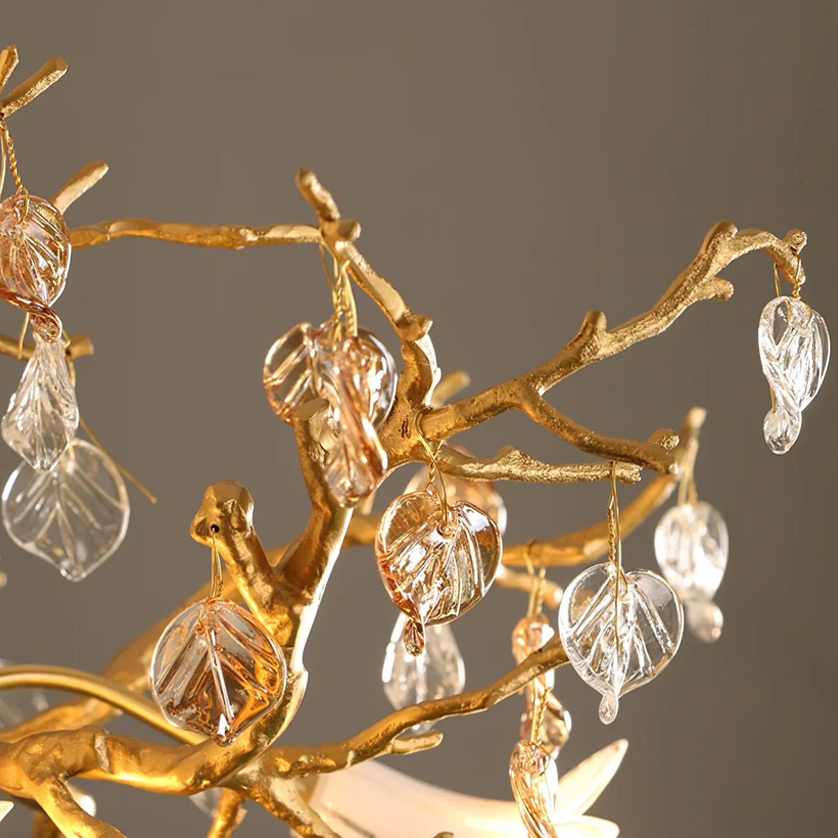 Fiori Chandelier – Modern Brass Floral Ceiling Light for Dining Room & Living Room