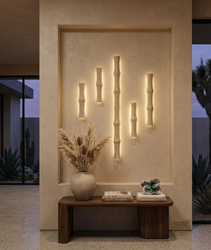Bamboo Travertine Sconce